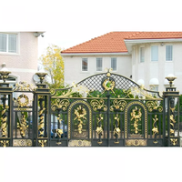 Porte de jardin en fer forgé moderne, portail de luxe en métal galvanisé