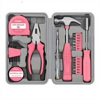 Ensemble d'outils pour la maison de 24 pièces, kit d'outils à main pour la maison avec étui de rangement, marteau à griffes, pinces, tournevis, clé hexagonale, ruban à mesurer