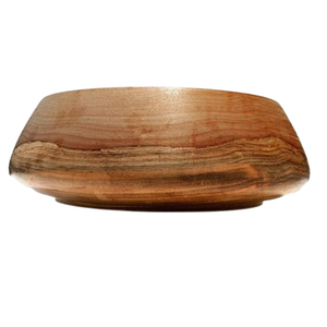 Cuenco de madera de acacia de pedestal de diseño clásico, cuenco de servicio de madera natural de Color marrón de mesa de comedor - Product Image 6