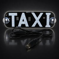 Panneau LED de taxi à 4 couleurs, direct usine, USB 12V 3W, indicateur de cabine pour pare-brise de voiture, fixation par ventouse, affichage haute luminosité
