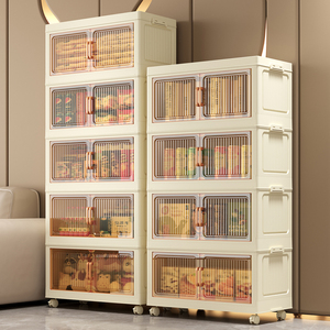 Cassettiera mobile a 3 livelli in plastica per la casa, armadio porta vestiti per bambini - Product Image 3