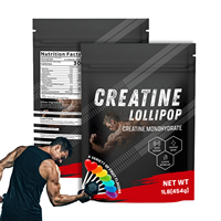 WELLBODY OEM/ODM – Sucettes de créatine monohydrate pour adultes, BCAA, L-Carnitine, Halal, végétaliennes, soutien énergétique naturel