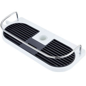 Support de douche à fixation directe sans perçage, plateau amovible et lavable avec porte-savon, pratique pour la salle de bain - Product Image 3