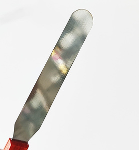 Mini-spatule droite en acier inoxydable pour mélanger <span class=keywords><strong>la</strong></span> crème et les produits cosmétiques, avec manche en bois pour les <span class=keywords><strong>jambes</strong></span> - Product Image 4