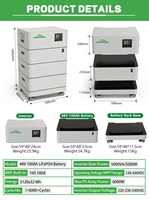 Conteneur de Stockage d'Énergie Solaire Tout-en-Un Modulaire 48V 100Ah 200Ah LiFePO4 10KWH 20KWH Système Solaire Batterie Empilable 48V