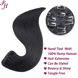 Extensiones de Cabello Vietnamitas FH Seamless Clip Ins, 100% Cabello Humano Liso con Clip - Product Image 2