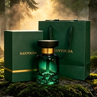 Flacon diffuseur de parfum pour voiture 120 ml vide, base volcan, avec bouchon à vis, diffuseur à bâtonnets, en verre épais émeraude, récipient à parfum avec gravure foncée