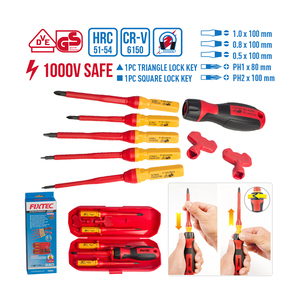 FIXTEC 6pcs <b>Screwdriver</b> Electricians Electrical Work Repair Tool Kit 1000V Safe VDE Insulated Set FHISD061 <b>Screwdriver</b> - Product Image 4
