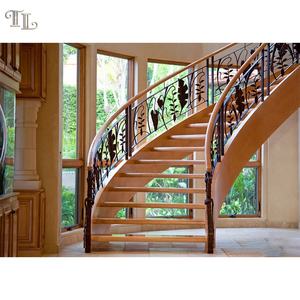 TL Balustrade d'escalier en fer forgé, Garde-corps <span class=keywords><strong>de</strong></span> balcon, Design <span class=keywords><strong>de</strong></span> balustrade d'escalier en fonte, Main courante - Product Image 2