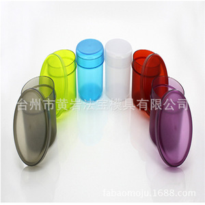 Plastic Cotton Swab Container <b>Round</b> Transparent Storage <b>Box</b> For Desktop Use - Product Image 2