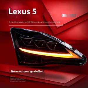 ไฟหน้า LED สำหรับ 06-15 IS250/IS300 ไฟวิ่งกลางวันสีขาว ไฟเลี้ยวแบบ Streamer 6000k สี รุ่น GS สำหรับการบูรณะ Is250 - Product Image 5