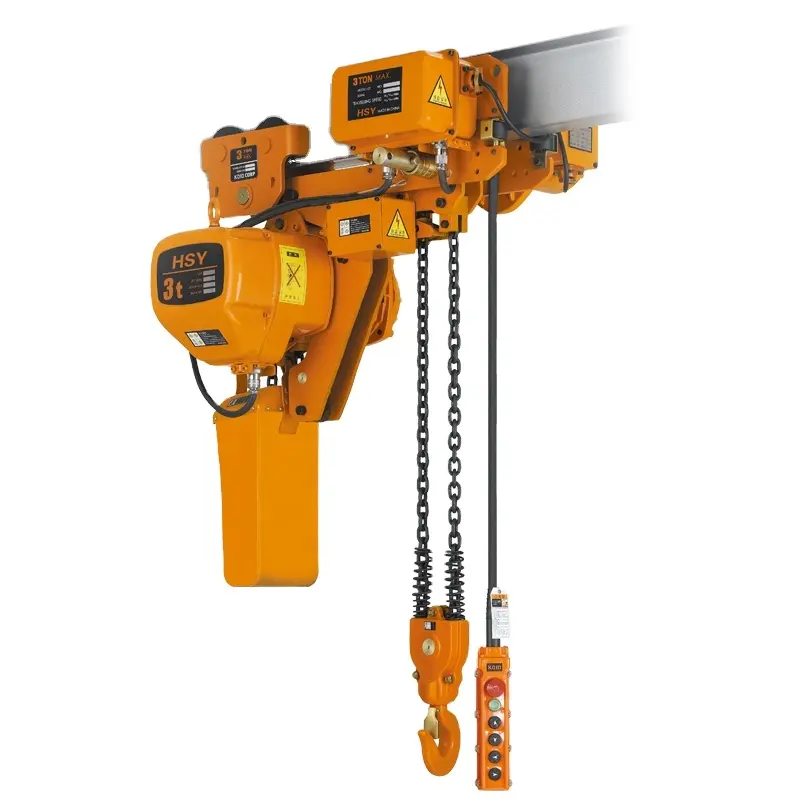 Low clearance stage lift crane construction pulley electric chain hoist