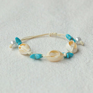 Pulseras de abalorios de entrenador de concha natural, joyería de verano para niñas, pulseras elegantes de playa de surfista, pulsera de piedra de perla de estrella de mar para mujer - Product Image 5