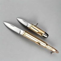 Couteau pliant en acier inoxydable avec poignée en alliage de zinc, porte-clés, couteau de poche EDC pour la randonnée et le camping