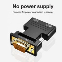 Convertisseur HDTV vers VGA avec audio, adaptateur HDTV vers VGA 1080P avec prise audio 3,5 mm pour moniteur/projecteur/PC/décodeur