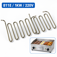 Tube chauffant 811E 1KW 220V en acier inoxydable pour équipement de cuisson commercial à surface plate
