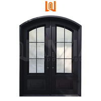 Conception française classique double porte portes en fer maison porte d'entrée de sécurité porte principale en fer