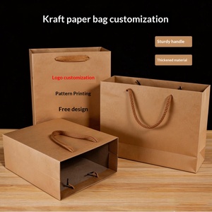 Sacs en papier kraft personnalisés pour café, thé et produits de boulangerie à emporter – Pochettes à poignée épaissie, petites quantités - Product Image 5
