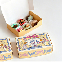 Boîte de pâtisserie rectangulaire en carton pour biscuits, bonbons, gâteaux, pâtisseries, emballage de pizza, logo personnalisé, fabricant en gros