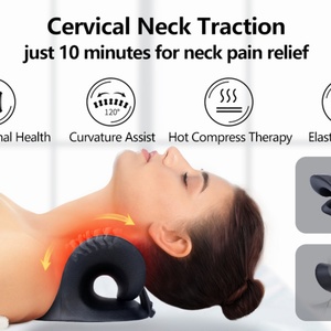 Appareil de traction cervicale chauffant pour soulager les douleurs au cou, avec coussin chauffant en graphène, oreiller de massage pour le cou et les épaules - Product Image 6