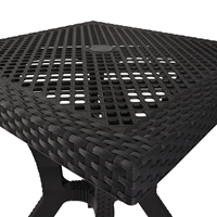 Juego de Muebles de Jardín de Diseño Moderno Europeo, Fabricado en Italia, Resistente a la Intemperie, Fácil de Limpiar, con Diseño de Ratán