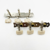 Chevilles d'accordage classiques pour guitare folk, courtes, triple chrome, à double trou, en acier, 3R3L, accessoires de guitare