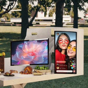 หน้าจอสัมผัสแนวตั้งแบบพกพา Full HD LED HDTV Android 15 ขนาด 27 นิ้ว ใช้พลังงานแบตเตอรี่ ลำโพงในตัว 6GB+128GB Wi-Fi สีเทา - Product Image 3