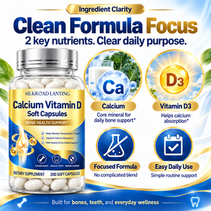 Cápsulas Blandas de Calcio y Vitamina D3 con Fórmula Profesional para Mantener Huesos y Dientes Fuertes, Suplemento Dietético para el Bienestar - Product Image 4