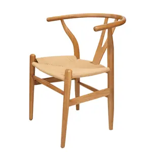 高品质法国汉斯·瓦格纳丹麦实木灰木最新木腿椅子叉骨家用餐厅餐椅