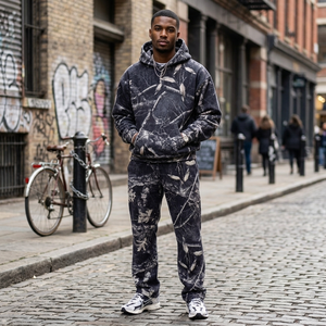 Ensemble de survêtement camouflage Real Tree pour homme – Hoodie et pantalon de jogging coupe ample – Tenue décontractée deux pièces style streetwear – Vente directe usine - Product Image 2