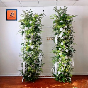 Sfondo Floreale Artificiale Realistico ZIKE con <span class=keywords><strong>Fiori</strong></span> <span class=keywords><strong>di</strong></span> Seta e Fogliame Verde per Vetrine <span class=keywords><strong>di</strong></span> Negozi e Matrimoni - Stile Moderno - Product Image 3