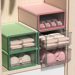 Armoire de <span class=keywords><strong>rangement</strong></span> transparente en plastique PP avec boîtes de <span class=keywords><strong>rangement</strong></span> de type tiroir carré pour la finition des vêtements et des <span class=keywords><strong>sous</strong></span>-vêtements - Product Image 2