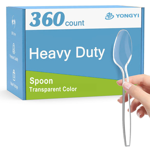 ชุดช้อนส้อมมีดแบบใสชุดเครื่องใช้บนโต๊ะอาหารช้อนพลาสติกแบบใช้แล้วทิ้งสำหรับบรรจุภัณฑ์อาหารอย่างรวดเร็วเป็นมิตรกับสิ่งแวดล้อม - Product Image 4