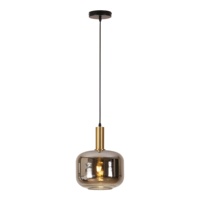 Lustre en verre nordique moderne et simple, lampes en verre pour bar, café, restaurant, E27, verre fumé, lampe suspendue en verre, luminaire suspendu en forme de boule de verre