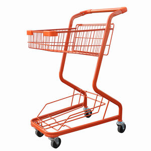 Hookei Retail Supermarkt Metalen Dubbele Manden Supermarkt Winkelwagen Winkelwagen Tegen Groothandelsprijzen - Product Image 4