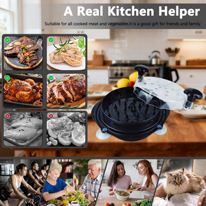 Outil de déchiquetage Chicken Bowl Twist avec 4 ventouses puissantes, en plastique écologique, compatible lave-vaisselle, essentiel pour la maison pour la préparation de burgers - Product Image 2