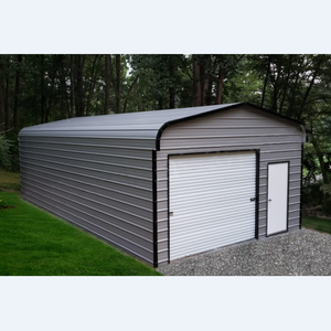 Garage Economico con Telaio in Acciaio e Pannelli Isolanti, Tettoia per Parcheggio Auto, Carport Prefabbricato in Acciaio Leggero, Mini Magazzino - Product Image 6