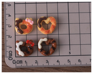 Maison de poupée donut personnage gâteau décoration résine kawaii charme pour ongles cheveux arc <span class=keywords><strong>centre</strong></span> chaussure cabochon fleur flatback figurines alimentaires - Product Image 4