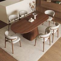 Table à manger nordique en bois massif avec plateau en roche, 8 places, pour petit appartement, moderne, carrée, noire, résistante aux hautes températures