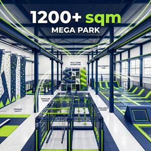 <span class=keywords><strong>Mega</strong></span> Parque de Aventuras Interior |   Parque Infantil Modular Interior de Más de 1200 m² con Toboganes Gigantes, Circuito Ninja, Muro de Escalada y Zona de Trampolines - Product Image 2