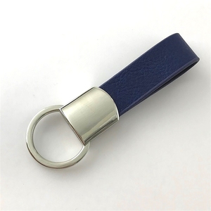 Großhandel Günstige Custom Blank Schlüssel ring Metall Leder Schlüssel anhänger Leder Schlüssel anhänger Blank PU Leder Schlüssel bund - Product Image 2
