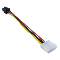 Kabel Konversi Daya GPU PCIe Molex 4Pin ke 6Pin, Adaptor Output Daya Stabil untuk Catu Daya Kartu Grafis Desktop