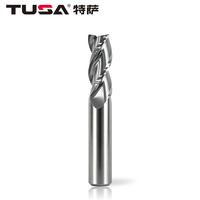 Fraise à queue en carbure monobloc 3 dents, options revêtues et non revêtues, pour l'aluminium et l'usinage CNC