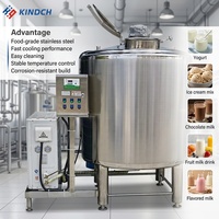 Machine à yaourt 150L, machine de pasteurisation pour jus, liquides d'œufs et lait de chamelle avec réservoir de refroidissement