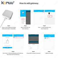 KEMUU TTLock TTHotel 2.4G Smart Gateway WiFi Hub, Desbloqueo Remoto, Cerradura Inteligente para el Hogar