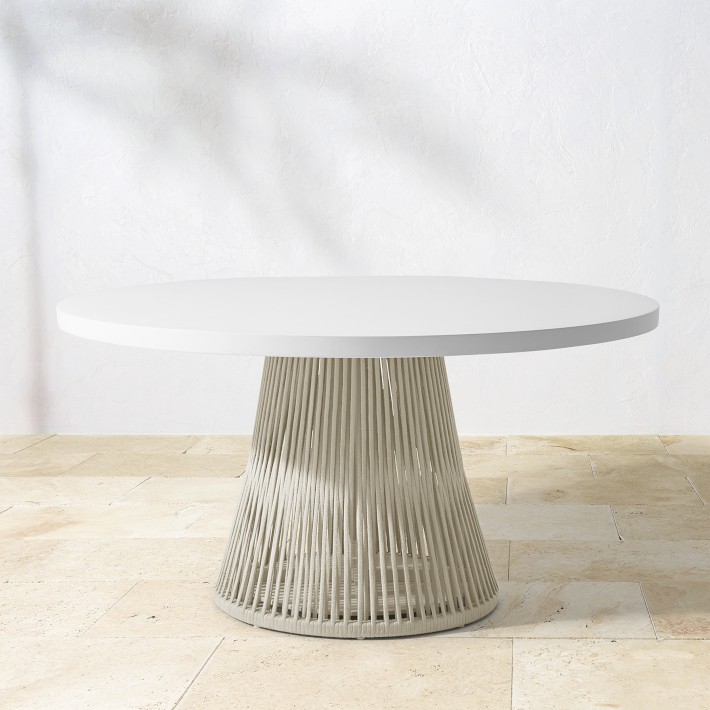 Hot Selling Terrace Outdoor Restaurant Patio Garden Set Furniture Woven Outdoor Dining Rope Chair Round Table Balcony