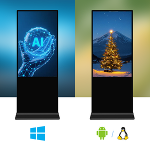 Kiosque numérique sur pied pour intérieur, 43-65 pouces, avec CMS à distance, écran tactile et affichage publicitaire LCD 1080P en option - Product Image 5