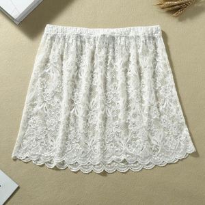 Nouvelle jupe mi-longue polyvalente en dentelle ultra-courte anti-rides pour femmes grandes tailles, printemps-automne - Product Image 1