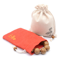 Pochette à bijoux en toile de jute lin coton avec cordon de serrage sac d'emballage en jute