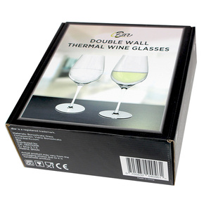 Custom Printed Corrugated Gift Wine <b>Glass</b> Packaging Shipping <b>Box</b> - Product Image 2
